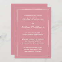 Hacienda Roos Minimalist Wedding Invitation