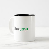 HackEDU foncé à deux tons de café Mug (Devant gauche)