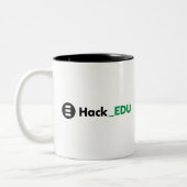 HackEDU foncé à deux tons de café Mug (Gauche)