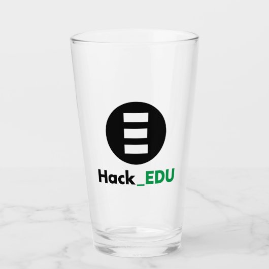 HackEDU Glass Cup Glas (Voorkant)