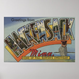 Hackensack, Minnesota - Grote letterscènes Poster