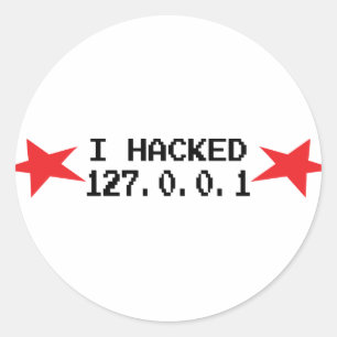 hacker 127.0.0.1 gehackt ronde sticker