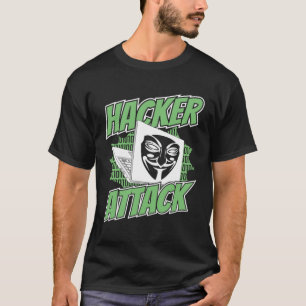 Hacker aanval wit Pet zwart Pet ethische hacking T-shirt