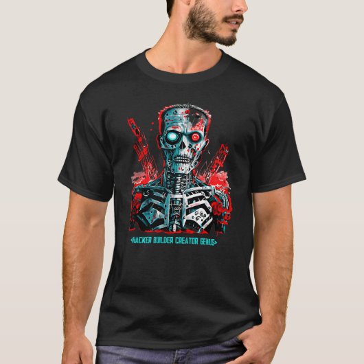 Hacker Builder Genius Creator T-shirt (Voorkant)