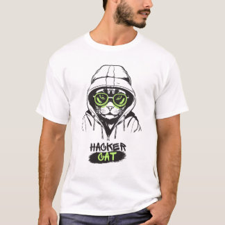 Hacker Cat | Cool, technisch onderlegd T-shirt