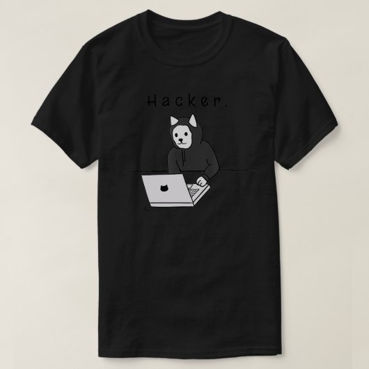 Hacker Cat Security Engineer Gift T-shirt (Design voorkant)