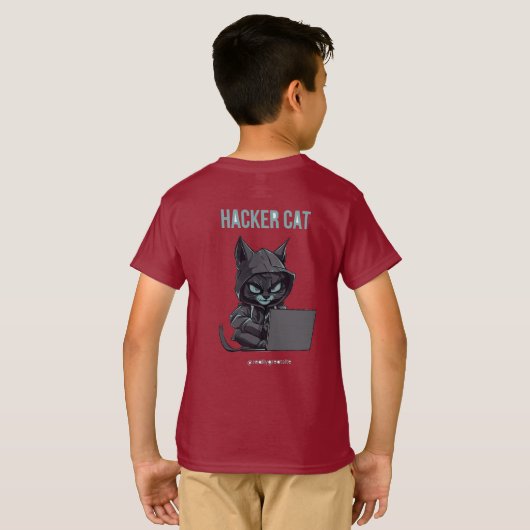Hacker Cat T-Shirt (Dos entier)