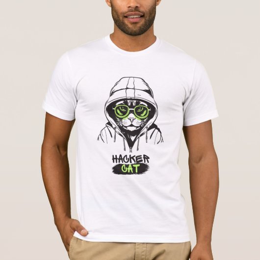 "Hacker Cat" T-shirt ontwerp (Voorkant)