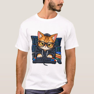 Hacker Coder Kat Developer Grappig Tech Cadeau T-S T-shirt