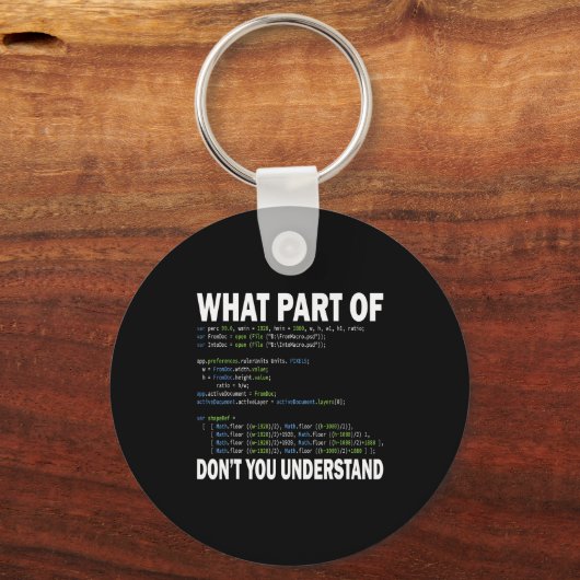 Hacker Computer Programmer Apparel Coding What Par Sleutelhanger (Voorkant)