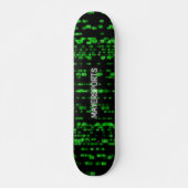 Hacker green number design skateboard (Voorkant)