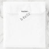 Hacker h4x0r ronde sticker (Tas)