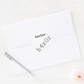 Hacker h4x0r ronde sticker (Envelop)
