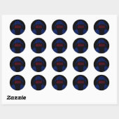 Hacker Hoodie Binary 404 Foutgezicht Ronde Sticker (Vel)