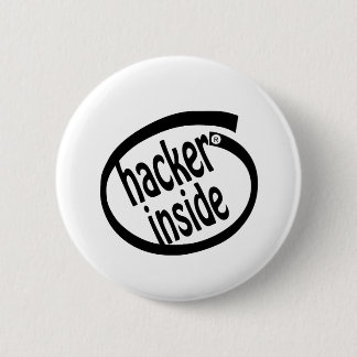 Hacker in ronde button 5,7 cm