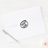 Hacker in ronde sticker (Envelop)