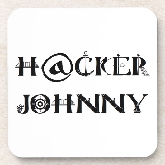 hacker johnny bier onderzetter (Voorkant)