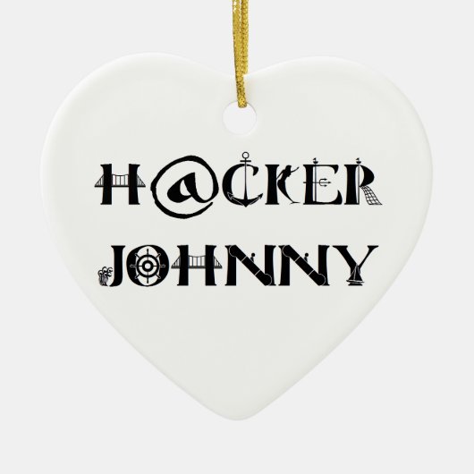 hacker johnny keramisch ornament (Voorkant)