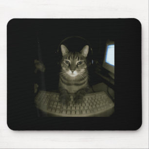 Hacker Kat Meme Grappige Computer Kat Kitten Gamer Muismat