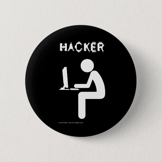 Hacker-kleur Ronde Button 5,7 Cm (Voorkant)