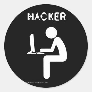 hacker-kleur ronde sticker