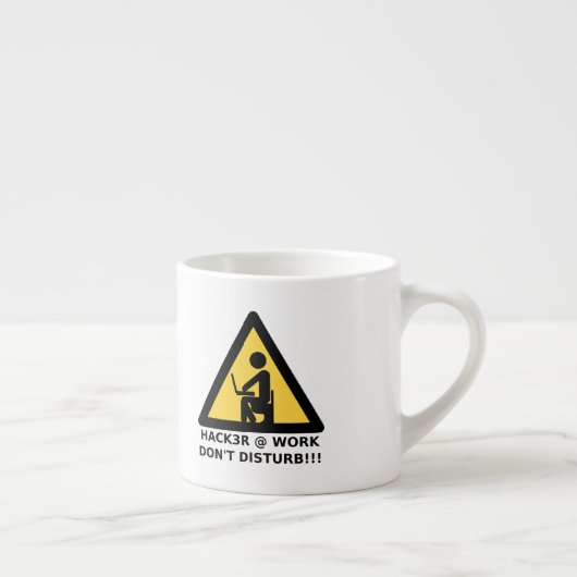 Hacker op het werk espresso kop (Rechts)