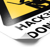 Hacker op het werk foto afdruk (Hoek)