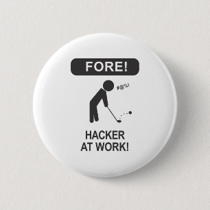 HACKER OP HET WERK RONDE BUTTON 5,7 CM
