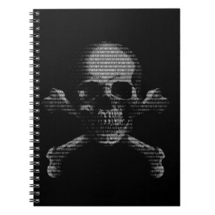Hacker Skull en Crossbones Notitieboek