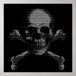 Hacker Skull en Crossbones Poster