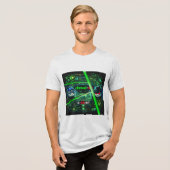 Hacker stemming Tri-Blend shirt (Voorkant volledig)