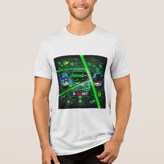 Hacker stemming Tri-Blend shirt (Voorkant)