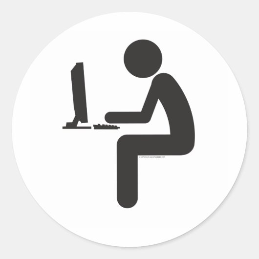 Hacker-T Ronde Sticker (Voorkant)