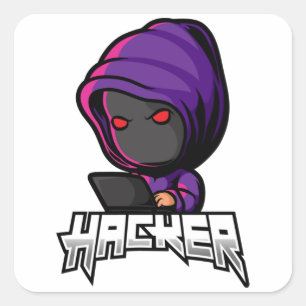 Hacker Vierkante Sticker