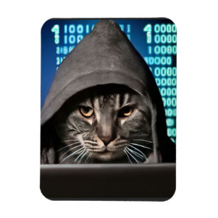 Hacker Zwarte Kat Magneet