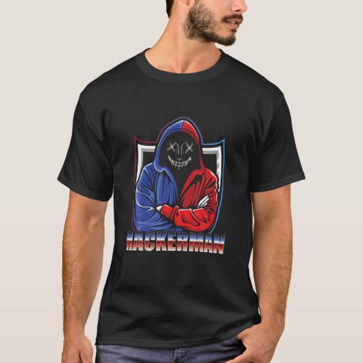Hackerman Developer Programmer Hacker Computer Sci T-shirt (Voorkant)