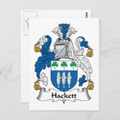 Hackett Family Crest Briefkaart (Voorkant / Achterkant)