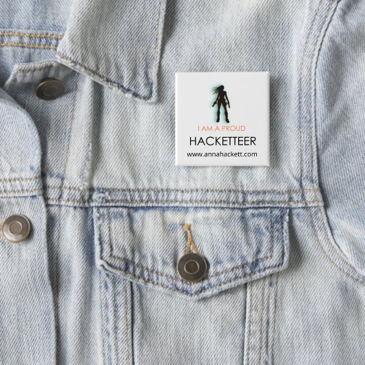 Hacketter-Button Vierkante Button 5,1 Cm (In situ)