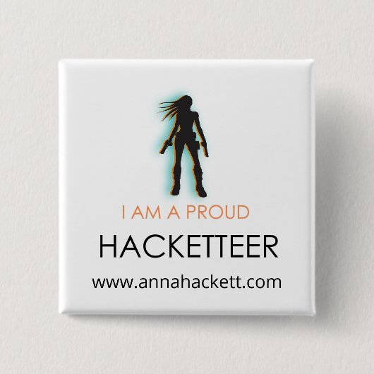 Hacketter-Button Vierkante Button 5,1 Cm (Voorkant)