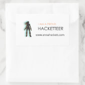 Hacketter-Sticker Rechthoekige Sticker (Tas)
