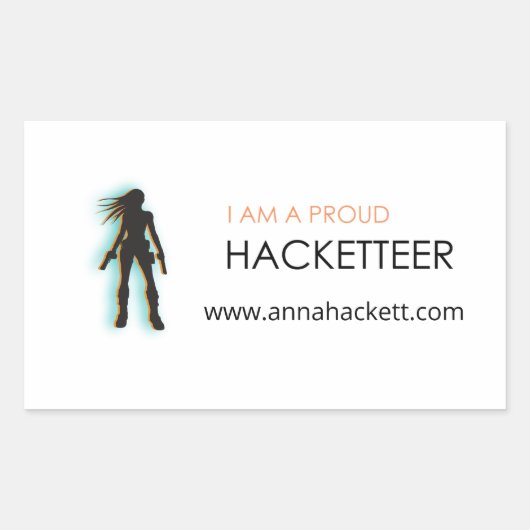 Hacketter-Sticker Rechthoekige Sticker (Voorkant)