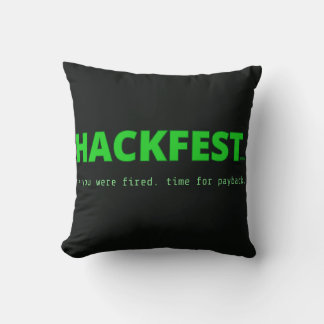 Hackfest Titel Schop Kussen