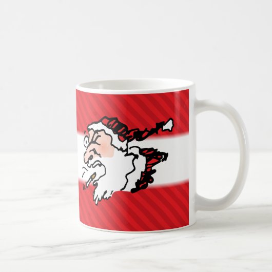 Hackin Santa Funny Cartoon Koffiemok (Rechts)