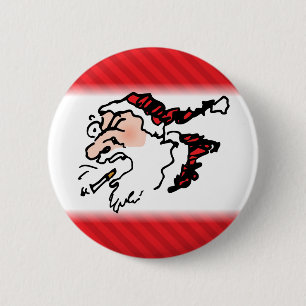 Hackin Santa Funny Cartoon Ronde Button 5,7 Cm