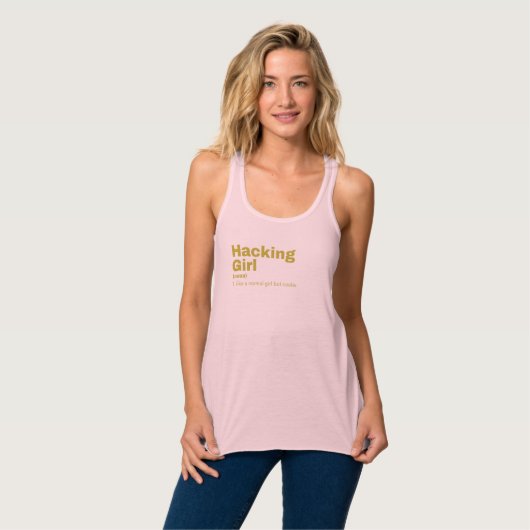 Hacking Girl - Hacking Tanktop (Volledige Voorkant)