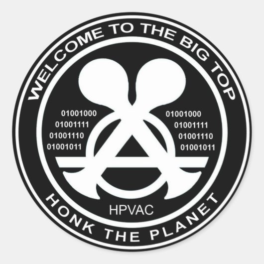 Hacking Sticker HPVAC Binary HONK! (Devant)