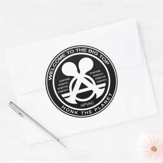 Hacking Sticker HPVAC Binary HONK! (Enveloppe)