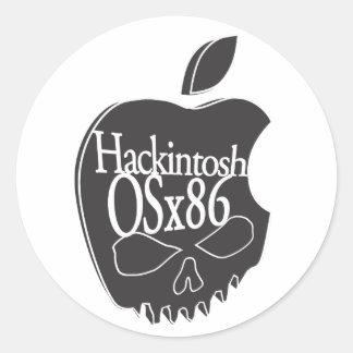 Hackintosh OSx86 Logo 3D-Sticker Ronde Sticker
