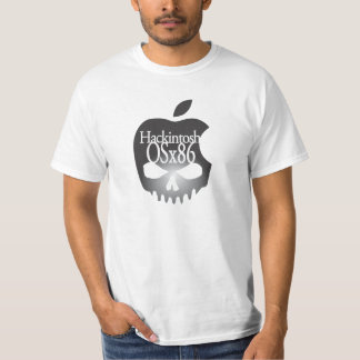 Hackintosh OSx86 Logo 3D zwart T-shirt