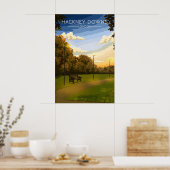 Hackney Downs Londen Park Reisposter Poster (Keuken)